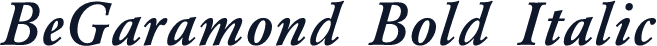 BeGaramond Bold Italic