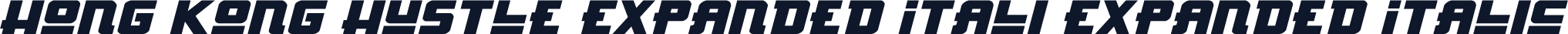 Hong Kong Hustle Expanded Itali Expanded Italic