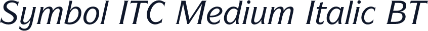 Symbol ITC Medium Italic BT