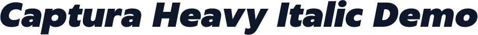 Captura Heavy Italic Demo