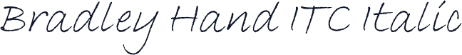 Bradley Hand ITC Italic