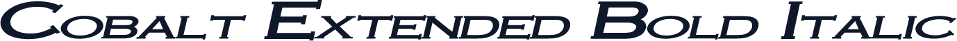 Cobalt Extended Bold Italic