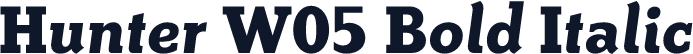 Hunter W05 Bold Italic