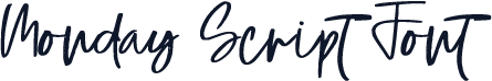 Monday Script Font
