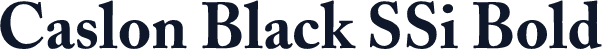 Caslon Black SSi Bold