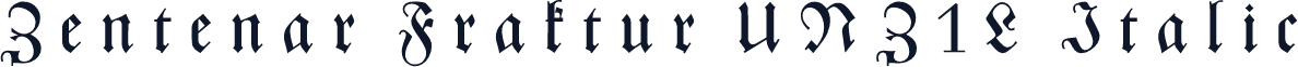Zentenar Fraktur UNZ1L Italic