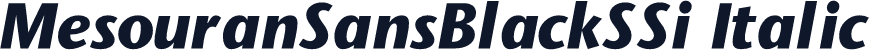MesouranSansBlackSSi Italic