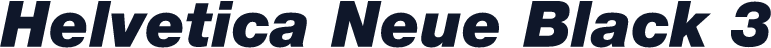 Helvetica Neue Black 3