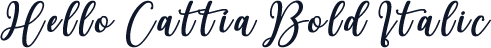 Hello Cattia Bold Italic