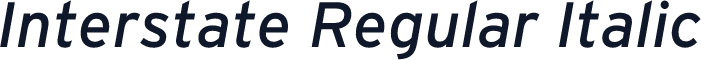 Interstate Regular Italic