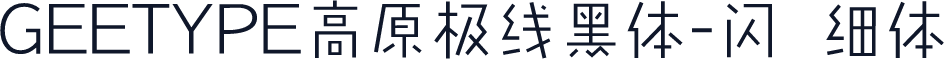GEETYPE高原极线黑体-闪 细体