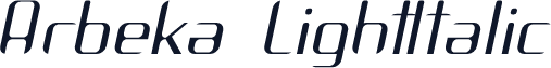 Arbeka  LightItalic