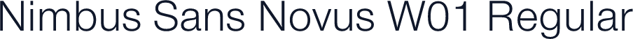 Nimbus Sans Novus W01 Regular