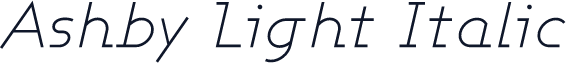 Ashby Light Italic