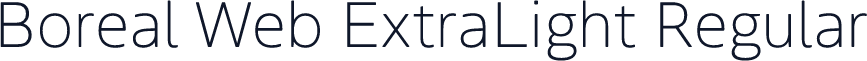 Boreal Web ExtraLight Regular