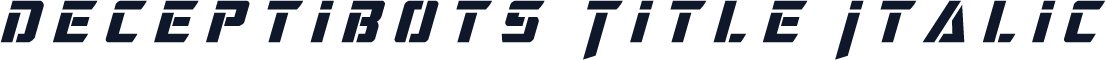 Deceptibots Title Italic