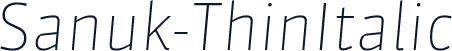 Sanuk-ThinItalic