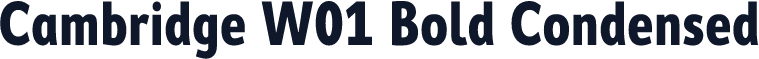 Cambridge W01 Bold Condensed