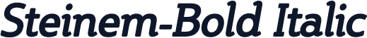 Steinem-Bold Italic