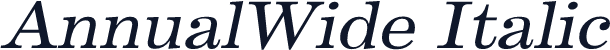 AnnualWide Italic