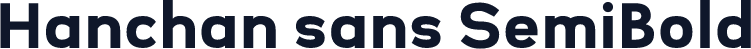 Hanchan sans SemiBold