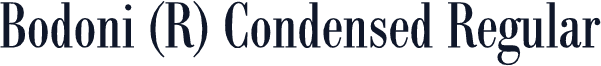 Bodoni (R) Condensed Regular