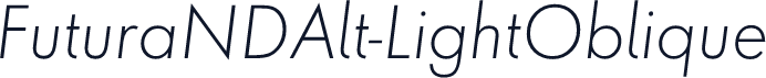 ☞FuturaNDAlt-LightOblique