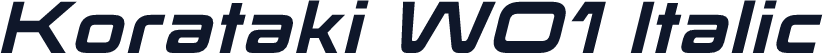Korataki W01 Italic