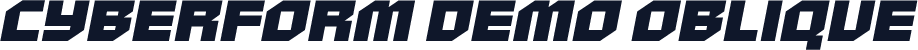 Cyberform Demo Oblique