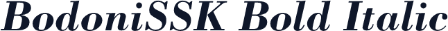 BodoniSSK Bold Italic