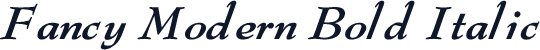 Fancy Modern Bold Italic