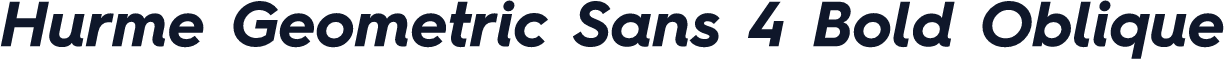 Hurme Geometric Sans 4 Bold Oblique