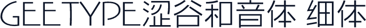 GEETYPE涩谷和音体 细体