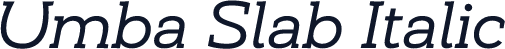 Umba Slab Italic