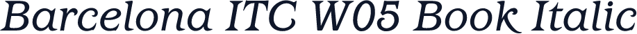 Barcelona ITC W05 Book Italic