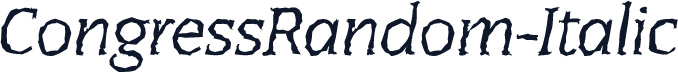 CongressRandom-Italic