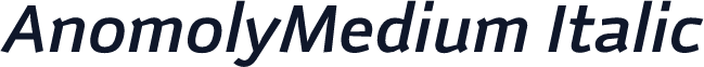 AnomolyMedium Italic
