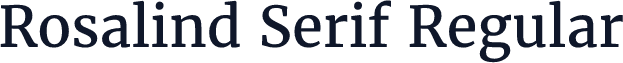 Rosalind Serif Regular