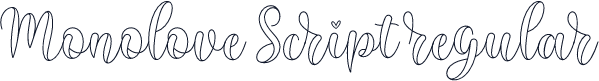 Monolove Script regular