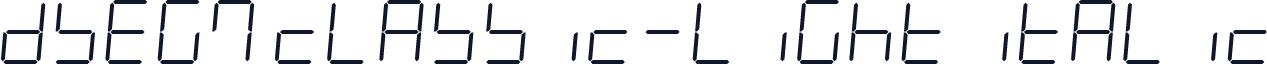 DSEG7 Classic-Light Italic