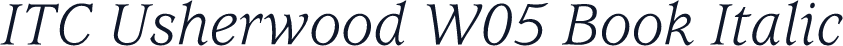 ITC Usherwood W05 Book Italic