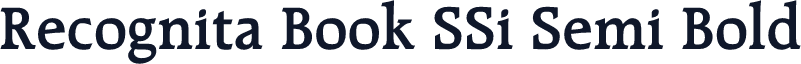Recognita Book SSi Semi Bold