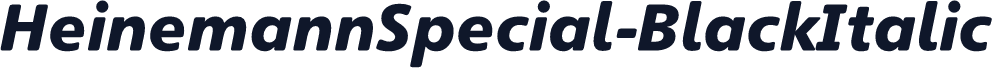HeinemannSpecial-BlackItalic