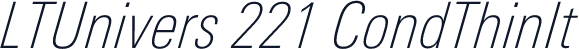 LTUnivers 221 CondThinIt