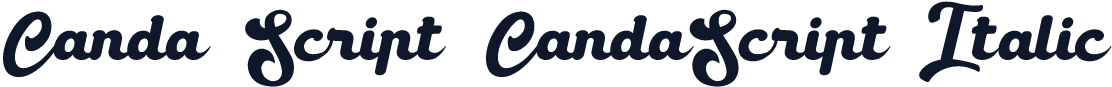 Canda Script CandaScript Italic