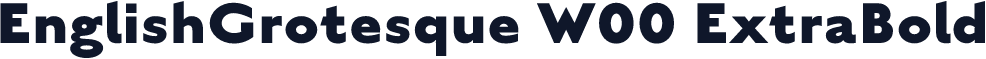EnglishGrotesque W00 ExtraBold