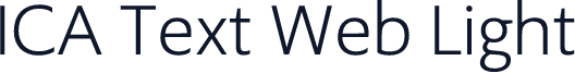 ICA Text Web Light