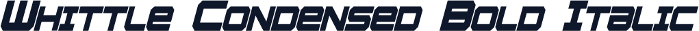 Whittle Condensed Bold Italic