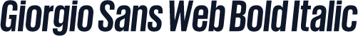 Giorgio Sans Web Bold Italic
