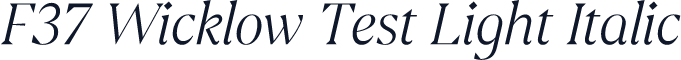 F37 Wicklow Test Light Italic